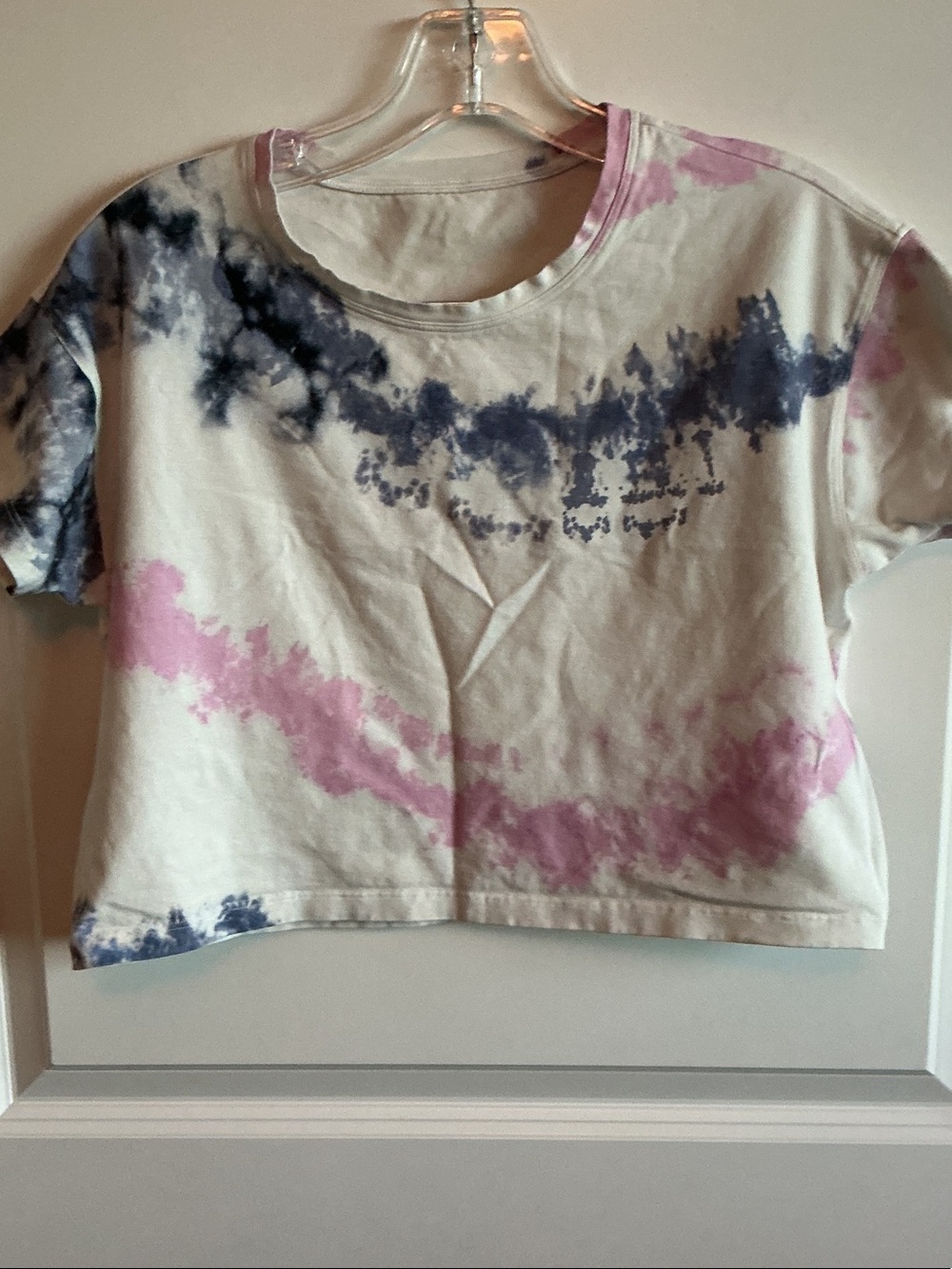 lululemon athletica Tie-Dye Short Sleeve Tee in White, Pink & Blue